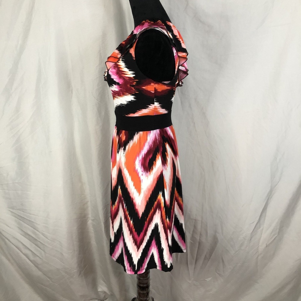 Vintage Y2K! WRAPPER Size Medium Colorful iKat Inspired One Shoulder Mini Dress‎ - Picture 4 of 10